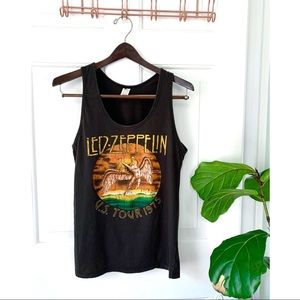 Screen Printed Black Led Zeppelin Tank